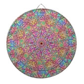 Techno Color Fractal Kaleidoscope Dartbord (Voorkant)