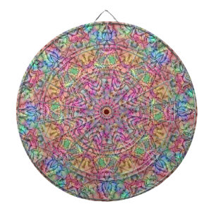 Techno Color  Fractal Kaleidoscope Dartbord