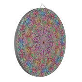 Techno Color  Fractal Kaleidoscope Dartbord (Voorkant Links)