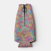 Techno Color  Fractal Kaleidoscope Flesjeskoeler (Achterkant)