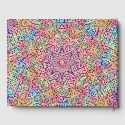 Techno Color  Fractal Kaleidoscope Gastenboek (Achterkant)