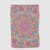 Techno Color  Fractal Kaleidoscope Golfhanddoek (Voorkant)