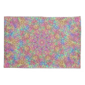 Techno Color Fractal Kaleidoscope Kussensloop (Achterkant)