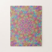 Techno Color Fractal Kaleidoscope Legpuzzel (Verticaal)