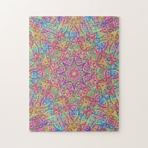 Techno Color  Fractal Kaleidoscope Legpuzzel