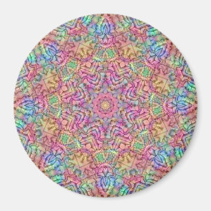Techno Color  Fractal Kaleidoscope Magneet