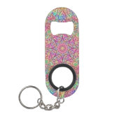 Techno Color  Fractal Kaleidoscope Mini Flessenopener (Voorkant)