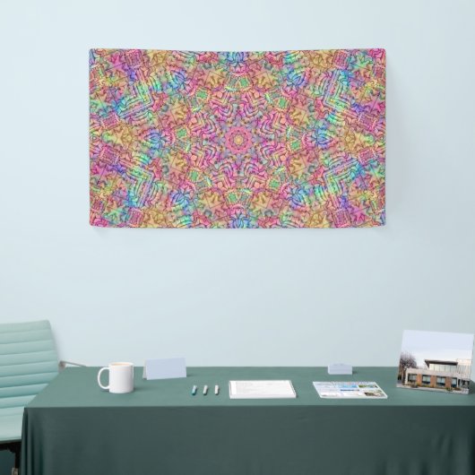 Techno Color  Fractal Kaleidoscope Spandoek (Beurs)