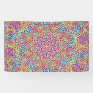 Techno Color  Fractal Kaleidoscope Spandoek