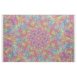 Techno Color Fractal Kaleidoscope Stof