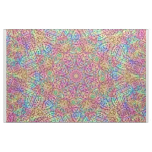 Techno Color Fractal Kaleidoscope Stof