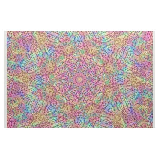 Techno Color Fractal Kaleidoscope Stof (Yard (91,4 cm))