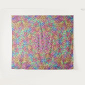 Techno Color  Fractal Kaleidoscope Wandkleed (Voorkant (horizontaal))