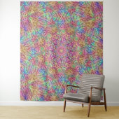 Techno Color  Fractal Kaleidoscope Wandkleed (In situ)