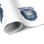 Techno Cyber Kat Grappige Kat Liefhebber Design - Cadeaupapier (Rol Hoek)