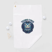 Techno Cyber Kat Grappige Kat Liefhebber Design - Golfhanddoek (Insitu)