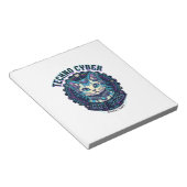 Techno Cyber Kat Grappige Kat Liefhebber Design - Notitieblok (Schuin)
