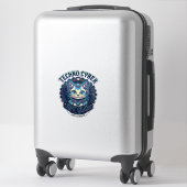 Techno Cyber Kat Grappige Kat Liefhebber Design - Sticker (Koffer)
