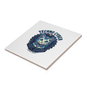 Techno Cyber Kat Grappige Kat Liefhebber Design - Tegeltje (Zijkant)