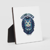 Techno Cyber Kat Grappige Kat Liefhebber Ontwerp - Fotoplaat (Voorkant)
