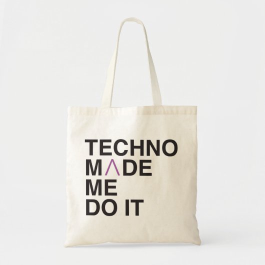 Techno deed het tote bag (Voorkant)