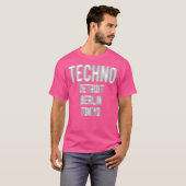 Techno Detroit Berlin Tokyo Techno Blurred Rave Mu T-shirt (Voorkant volledig)