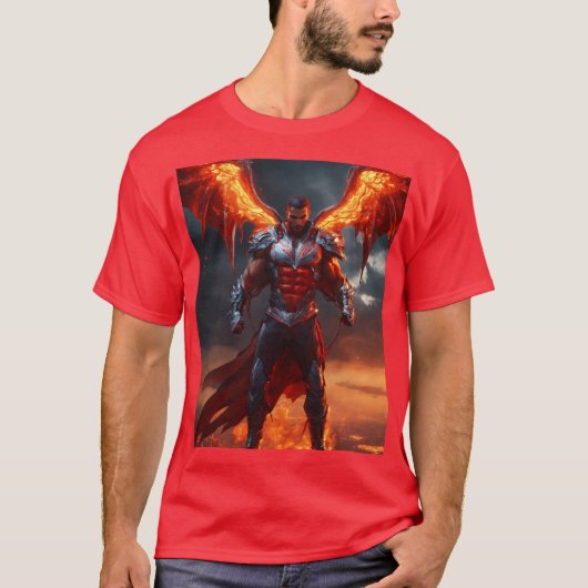 Techno-Devil: Commanding van het digitale slagveld T-shirt (Voorkant)