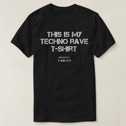 Techno Dit is mijn Techno Rave Party T-shirt (Design voorkant)