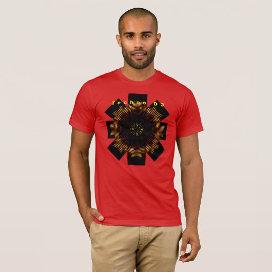 Techno DJ T-shirt (Voorkant volledig)