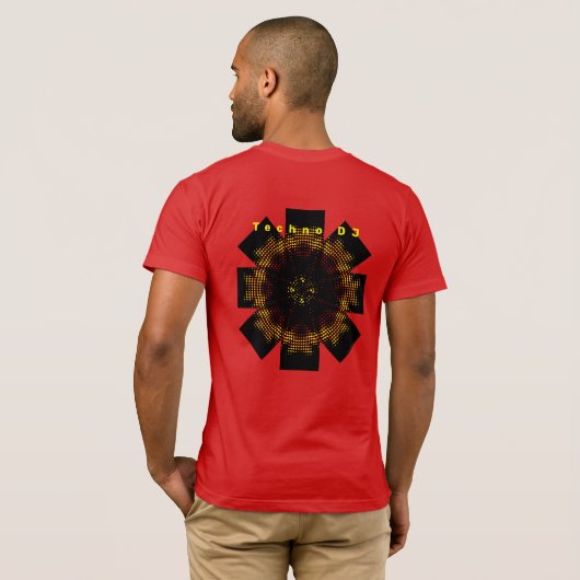 Techno DJ T-shirt (Achterkant volledig)