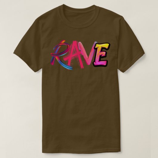 Techno EDM Music Festival Rave Dubstep T-Shirt (Design voorkant)