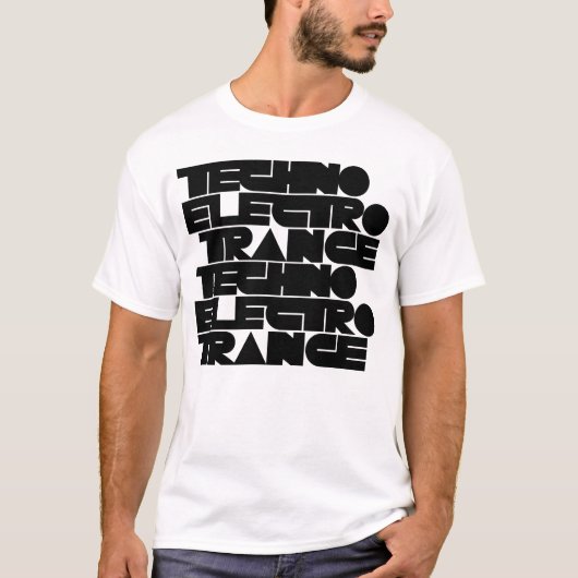 Techno Electro Trance music T-shirt (Voorkant)