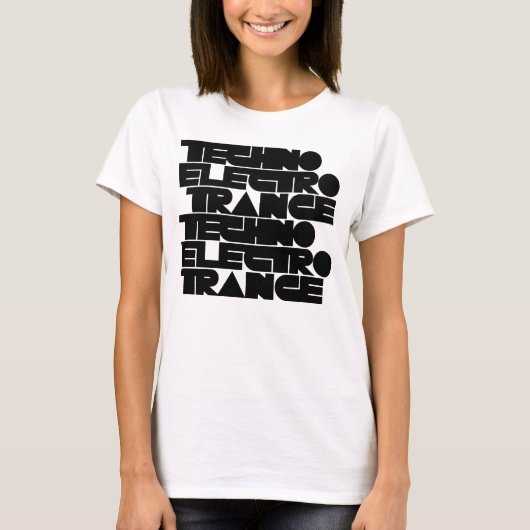 Techno Electro Trance muziek T-shirt (Voorkant)
