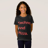 Techno en pizza t-shirt (Voorkant volledig)