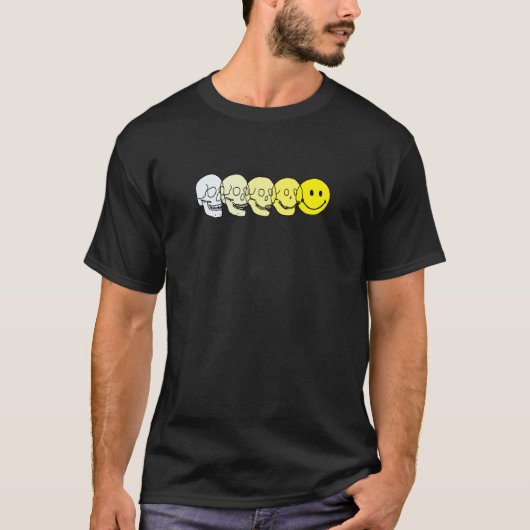Techno Evolution Acid House Smile Techno DJ Music T-shirt (Voorkant)