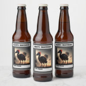 Techno-Feathers: de futuristische EMU-robot Bier Etiket (Flessen)