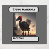 Techno-Feathers: de futuristische EMU-robot Bier Etiket (Enkel label)