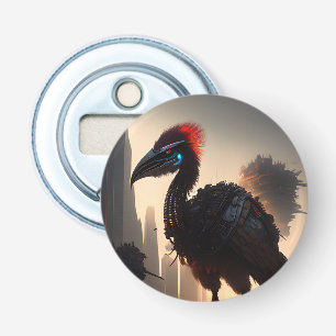 Techno-Feathers: de futuristische EMU-robot Button Flesopener