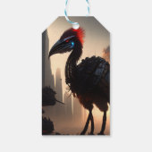 Techno-Feathers: de futuristische EMU-robot Cadeaulabel (Achterkant)