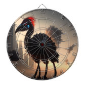 Techno-Feathers: de futuristische EMU-robot Dartbord (Voorkant)