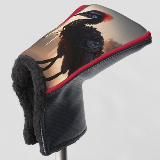Techno-Feathers: de futuristische EMU-robot Golfheadcover (3/4 voorkant)