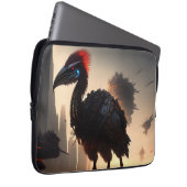 Techno-Feathers: de futuristische EMU-robot Laptop Sleeve (Voorkant Rechts)