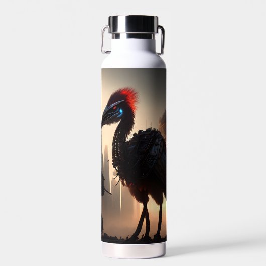 Techno-Feathers: de futuristische EMU-robot Waterfles (Voorkant)