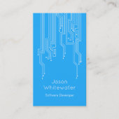 Techno Flat Slank Visitekaartje - Blauw (Voorkant)