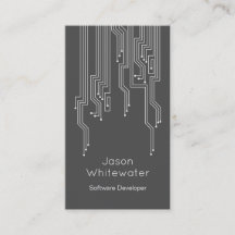 Techno Flat Slank Visitekaartje - Donkergrijs