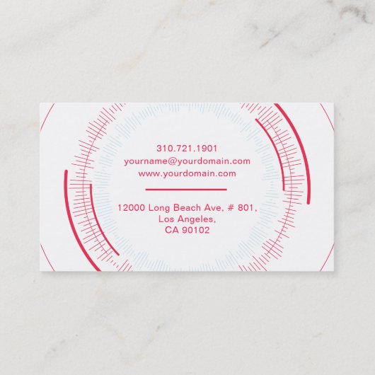 Techno Flat Sleek kleurrijk Visitekaartje (Achterkant)