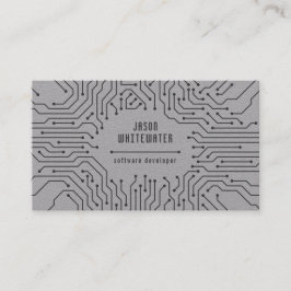 Techno Flat Sleek Modern Visitekaartje