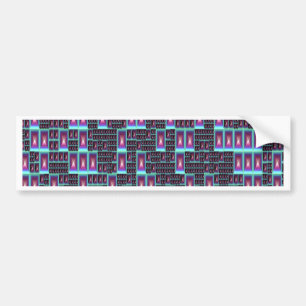 Techno-fractale behangpapier bumpersticker