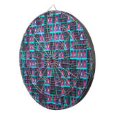 Techno-fractale behangpapier dartbord (Voorkant Rechts)