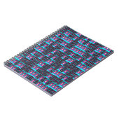 Techno-fractale behangpapier notitieboek (Linkerzijde)